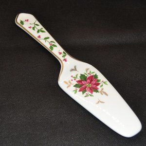 Christmas Mikasa Dessert Serving Knife Floral Pattern